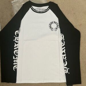 Chrome Hearts Black and White Raglan Tee
